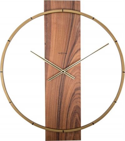 Horloge murale NeXtime NE-3195BR 50.8x58.2x4.3, Bois / Acier, Marron
