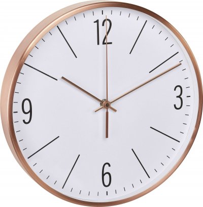 Horloge murale radiopilot&eacute;(e) tfa 60.3534.51 cuivre 300 mm x 45 mm m&eacute;canisme dhorloge silencieux