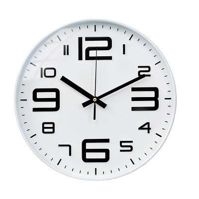 Horloge Murale Silencieuse Moderne 31cm Pour Bureau Ou Salon Blanc