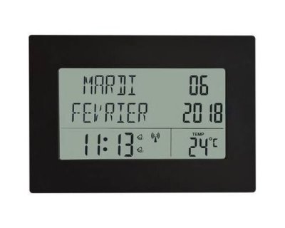 Horloge orium - grands caracteres - calendrier rc memento
