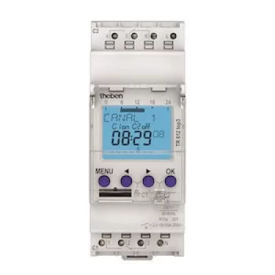 THEBEN Horloge programmable digitale TR 612 top3 - 2 canaux - Blanc