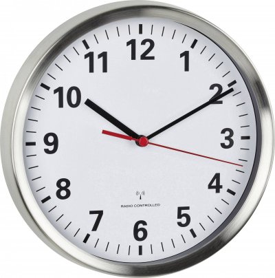 Horloge Radio-pilot&eacute;e TFA Aluminium
