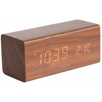 KARLSSON Horloge R&eacute;veil Bois Block Rectangulaire -  0,000000