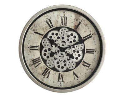 Horloge ronde m&eacute;canisme apparent 46x46x8,5cm
