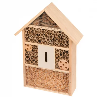 KERBL H&ocirc;tel &agrave; insectes en bois 27.5 x 9 x 39.5  Multicolor