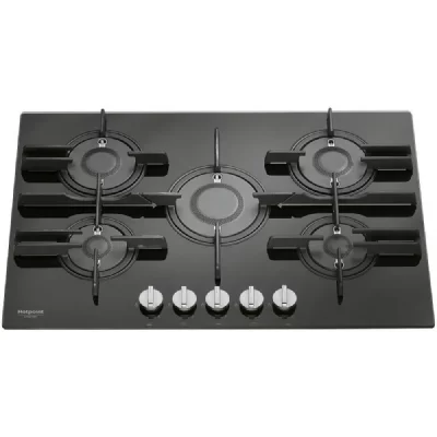 HOTPOINT  ftghg 751 d/ha(bk) plaque noir int&eacute;gr&eacute; (placement) 75 cm gaz 5 zone(s)