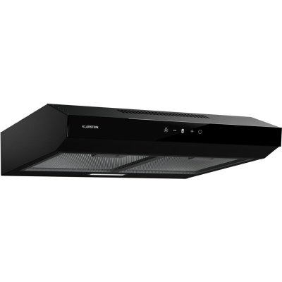 KLARSTEIN Hotte Aspirante 60 cm Silencieuse LED 175 m&sup3;/h Filtre &agrave; Graisse en Aluminium Noir