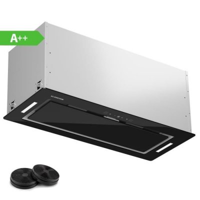 KLARSTEIN Hotte Aspirante Encastrable 72 cm LED D&eacute;bit d'Air 466 m&sup3;/h Minuterie Commandes Tactiles Noir 