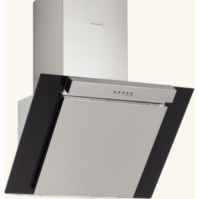 SILVERLINE Hotte cuisine murale KIM inox et verre noir 60 cm 