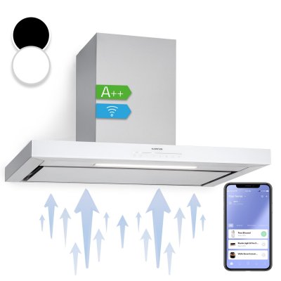 KLARSTEIN Hotte d'Aspiration Alinea 90 cm - Murale, Contr&ocirc;le par App WiFi, Classe A++, 500 m&sup3;/h