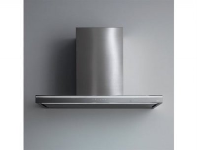 FALMEC Hotte d&eacute;corative murale  LUMINA 1430 MURAL 90 INOX/VERRE Gris