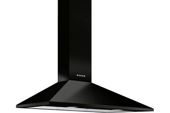 SMEG Hotte d&eacute;corative murale  HOTTE 90CM NOIR BRILLANT - KSED95NEE