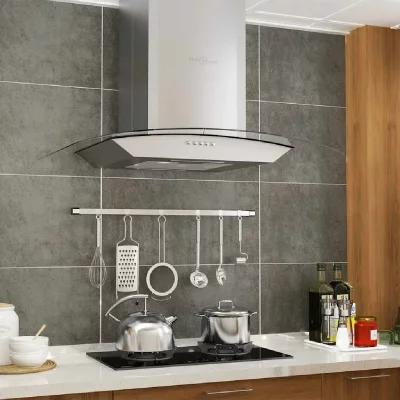 VIDAXL Hotte murale 60 cm acier inoxydable 756 m&sup3;/h led