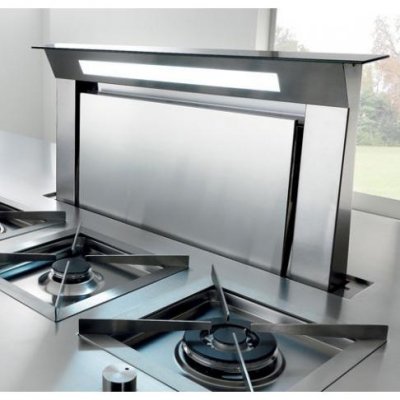 FALMEC Hotte plan de travail 82cm 560m&sup3;/h verre  downdraft 4421 - noir