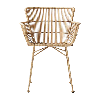 House Doctor Chaise de Salle &agrave; Manger Cuun Nature, Rotin, 60,5 x 62 cm