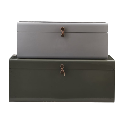 House Doctor Cj0702 Rangement M&eacute;tal, Gris/arm&eacute;e, 52 x 20 cm