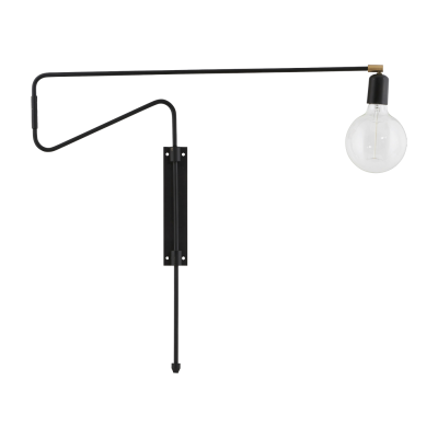 HOUSE DOCTOR  Lampe murale Swing r&eacute;glable en laiton en m&eacute;tal noir