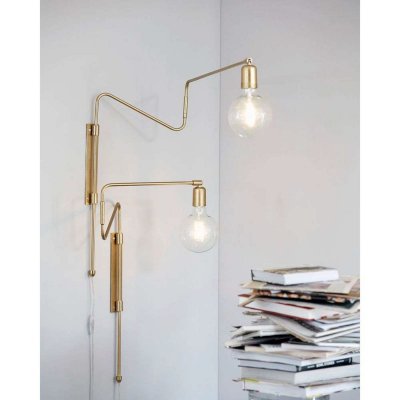 HOUSE DOCTOR  Paroi Swing lampe en laiton de fer r&eacute;glable