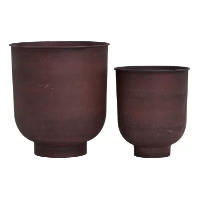 HOUSE DOCTOR  Vig br&ucirc;l&eacute; ensemble pot de fleurs henna