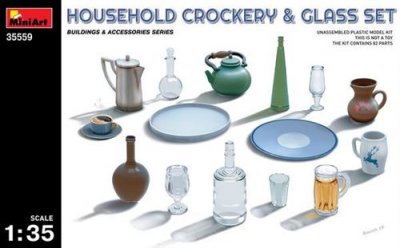 MINI ART Household Crockery & Glass Set - 1:35e - Miniart