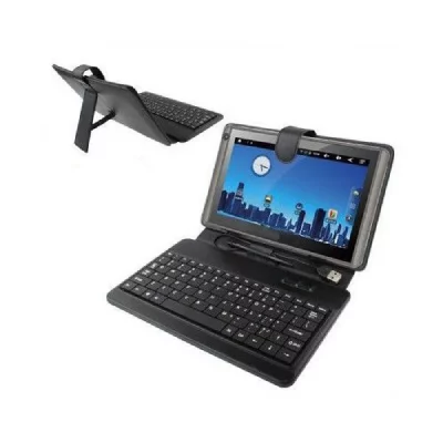 YONIS Housse Clavier Pour Tablette 9.7 Pouces Micro USB - USB C Universel Noir 