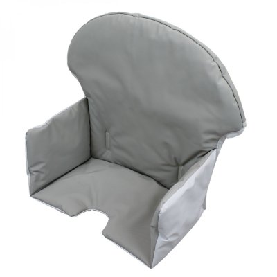 MONSIEUR BEBE Housse d'assise pour chaise haute b&eacute;b&eacute; enfant gamme D&eacute;lice - Gris uni