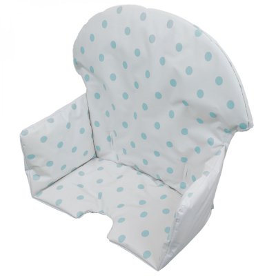 MONSIEUR BEBE Housse d'assise pour chaise haute b&eacute;b&eacute; enfant gamme D&eacute;lice - Pois bleus