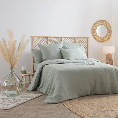 ATMOSPHERA Housse de couette 100% lin 260x240 cm vert - 