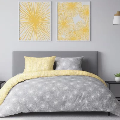 HOME COLLECTION Housse de couette 220x240 cm + 2x taies d'oreiller 63x63 cm coton flight