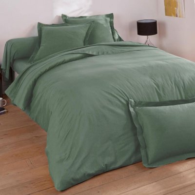 BECQUET Housse de couette 260x240 vert eucalyptus en coton