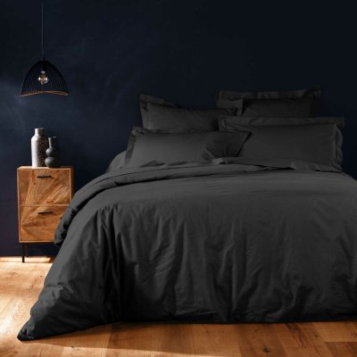 DOUCEUR D INTERIEUR Housse de couette coton INTIMITY 220x240 charbon