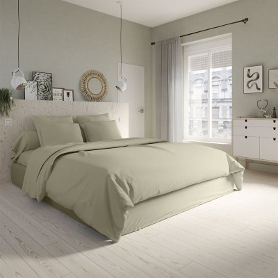 DODO Housse de couette Coton Marron Glac&eacute; 220x240 cm - 