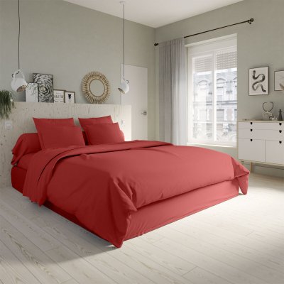 DODO Housse de couette Coton Rouge 240x260 cm - 