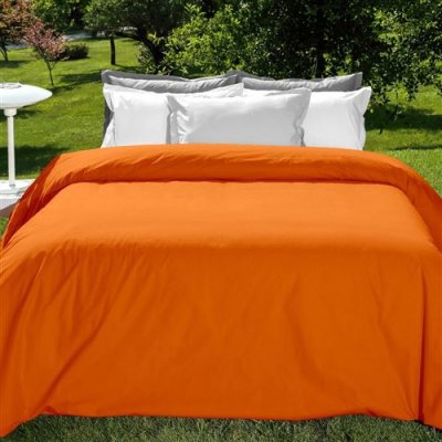 VENT DU SUD Housse De Couette Cuivre En Percale De Coton 80 Fils 260x240 Cm