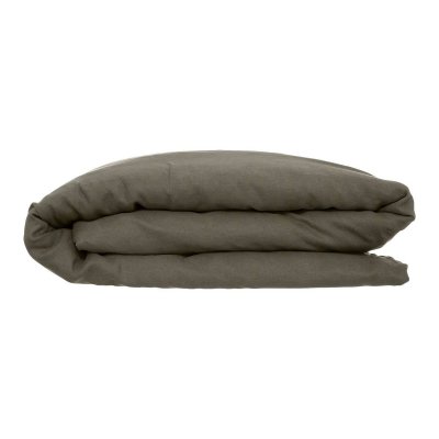 ATMOSPHERA Housse de couette en 100% lin - Vert kaki - 240 x 260 cm