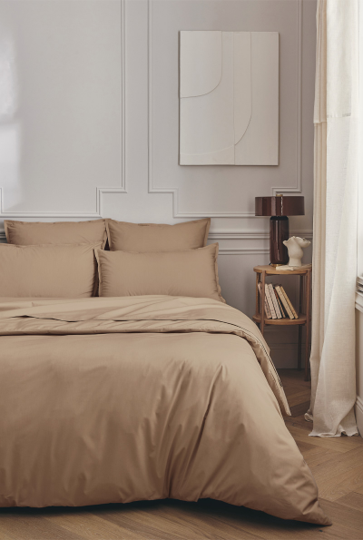 ESSIX Housse de couette en percale de coton Premi&egrave;re Dune 200x200cm
