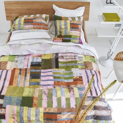 DESIGNERS GUILD Housse de couette en satin de coton multicolore 140x200