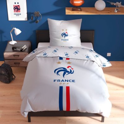 FFF Housse de couette  140 x 200 cm + 2 Taies d'oreiller Blanc