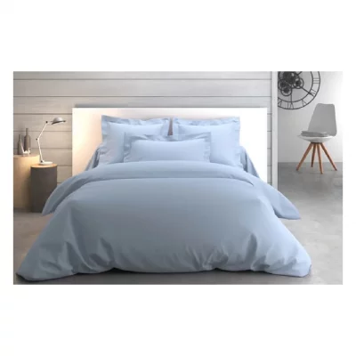 ANNE DE SOLENE Housse de couette Housse couette Vexin 140x200cm azur Percale 80F
