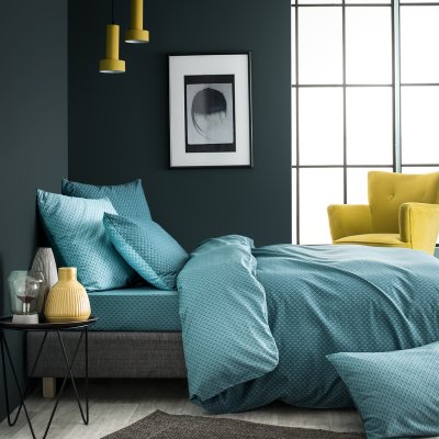A DEMAIN Housse de couette imprim&eacute;e en bambou, CAMILLE 