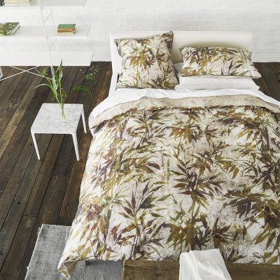 DESIGNERS GUILD Housse de couette imprim&eacute;e en percale de coton, Jardin Chinois