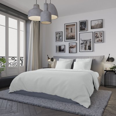 DODO Housse de couette Jersey Coloris Blanc 220x240 cm - 