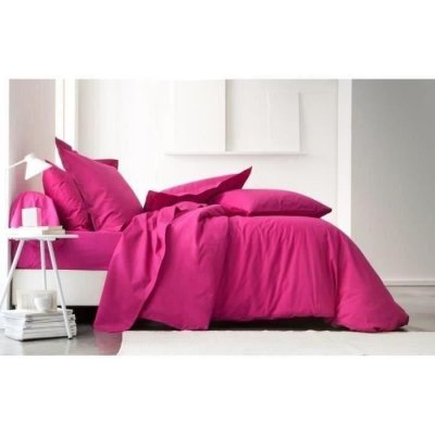 TODAY Housse de couette myrtille - 100% coton 57 fils - 220 x 240 cm - rose