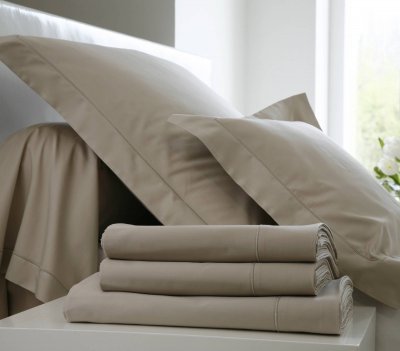 BLANC DES VOSGES Housse de couette Percale Easy  140 x 200 cm Chanvre