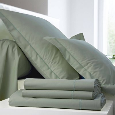 BLANC DES VOSGES Housse de couette Percale Easy  240 x 220 cm Sauge