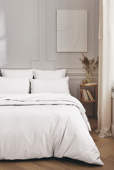ESSIX Housse de couette percale  HOME - Blanc - 260 x 240 cm