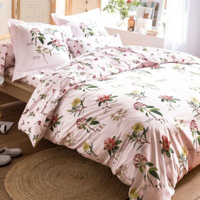 BECQUET Housse de couette r&eacute;versible 240x220 blanc en coton