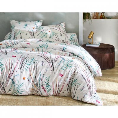 BECQUET Housse de couette r&eacute;versible 240x260 multicolore en coton
