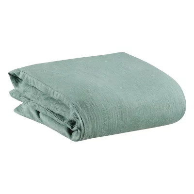 VIVARAISE Housse de couette Stonewashed Zeff vert de gris 