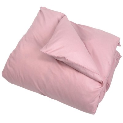 LINNEA Housse de couette uni 100% coton alto 280x240 cm - Rose Macaron